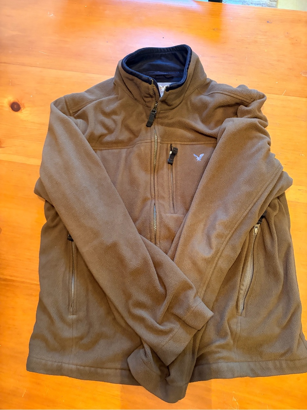 American Eagle Outfitters Brown Lightweight Fleece Jacket